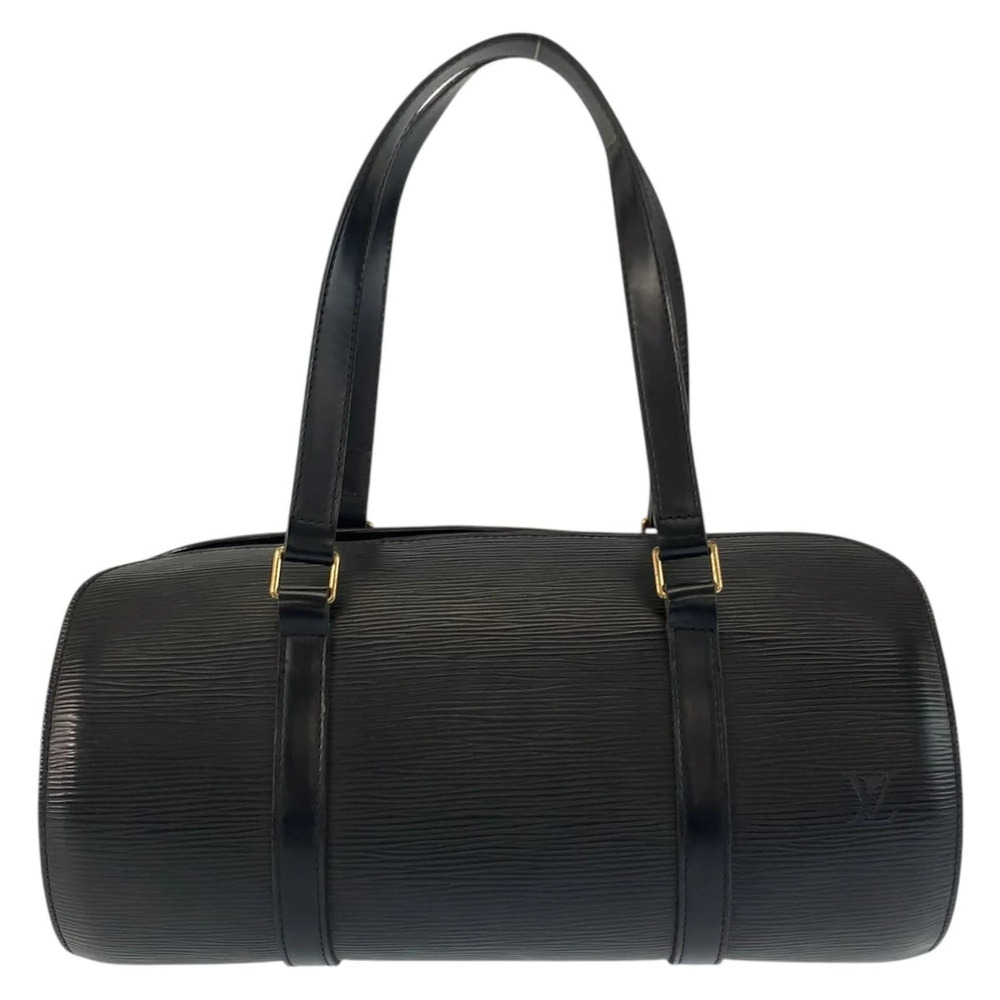 LOUIS VUITTON Louis Vuitton Epi Soufflot Black Leather Shoulder Bag Handbag M...